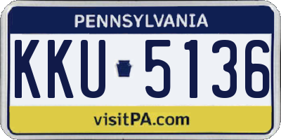 PA license plate KKU5136