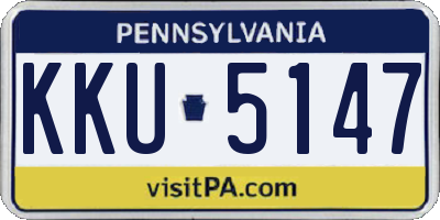 PA license plate KKU5147