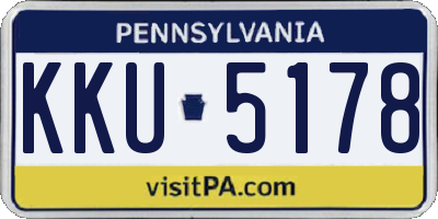 PA license plate KKU5178