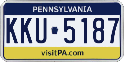 PA license plate KKU5187