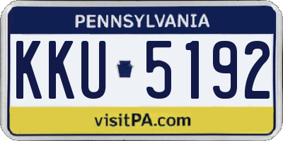 PA license plate KKU5192