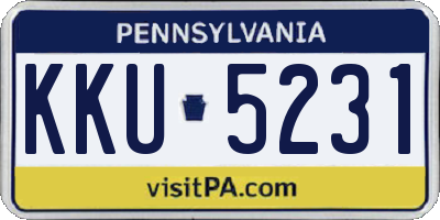 PA license plate KKU5231