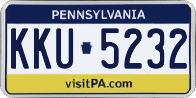 PA license plate KKU5232