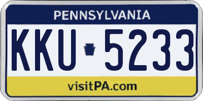 PA license plate KKU5233