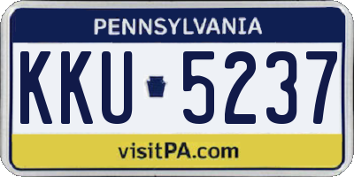 PA license plate KKU5237