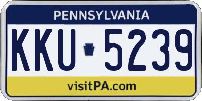 PA license plate KKU5239