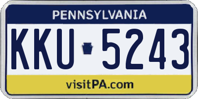 PA license plate KKU5243