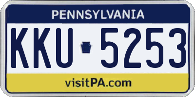 PA license plate KKU5253