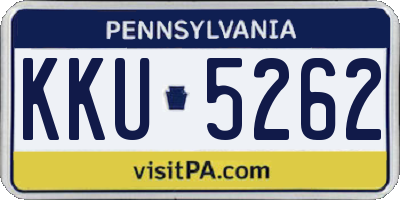 PA license plate KKU5262