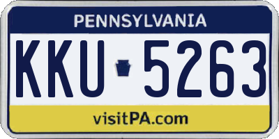 PA license plate KKU5263