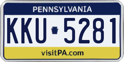 PA license plate KKU5281