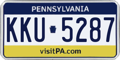 PA license plate KKU5287