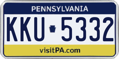 PA license plate KKU5332
