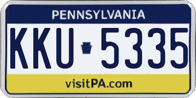 PA license plate KKU5335