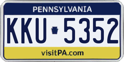 PA license plate KKU5352