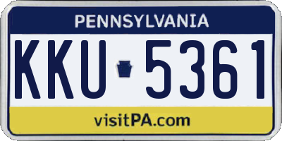 PA license plate KKU5361