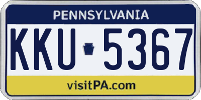PA license plate KKU5367