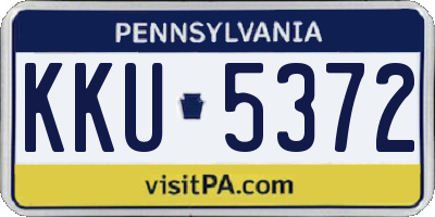 PA license plate KKU5372
