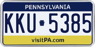 PA license plate KKU5385