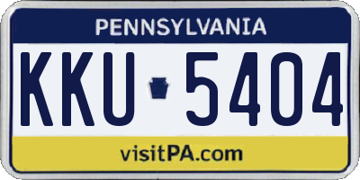 PA license plate KKU5404