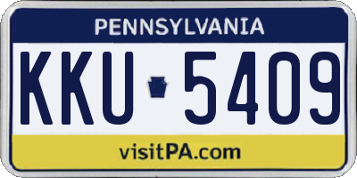 PA license plate KKU5409