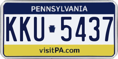 PA license plate KKU5437