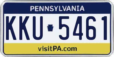 PA license plate KKU5461