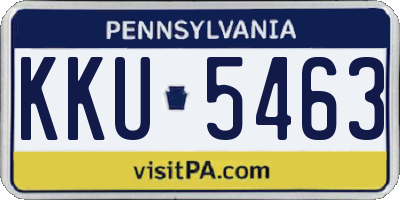 PA license plate KKU5463