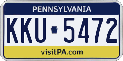PA license plate KKU5472