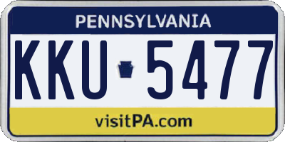 PA license plate KKU5477