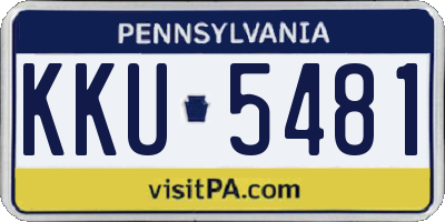 PA license plate KKU5481