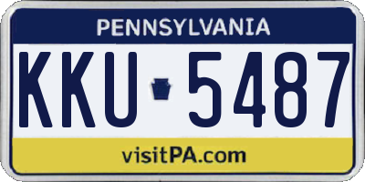 PA license plate KKU5487