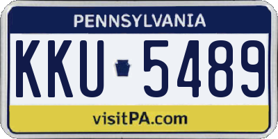 PA license plate KKU5489