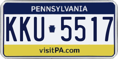 PA license plate KKU5517