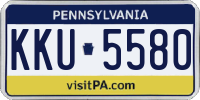 PA license plate KKU5580