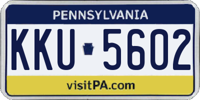 PA license plate KKU5602