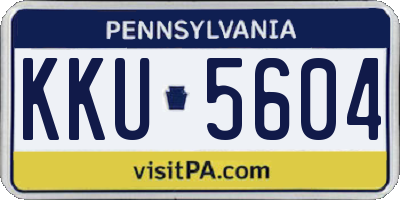 PA license plate KKU5604