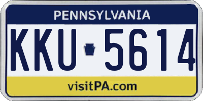 PA license plate KKU5614
