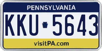 PA license plate KKU5643