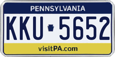 PA license plate KKU5652