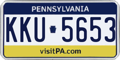 PA license plate KKU5653