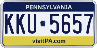 PA license plate KKU5657