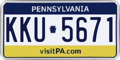 PA license plate KKU5671