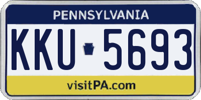 PA license plate KKU5693