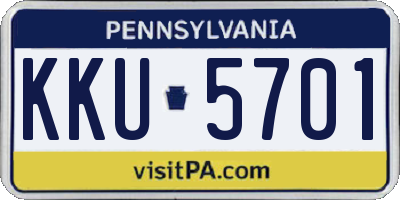 PA license plate KKU5701