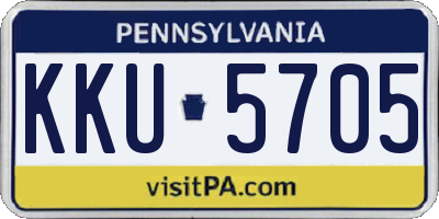 PA license plate KKU5705