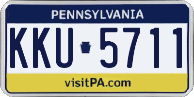 PA license plate KKU5711