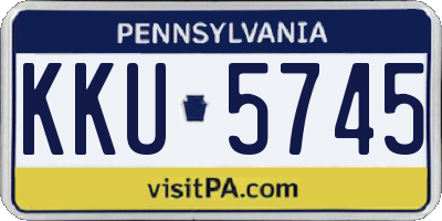PA license plate KKU5745