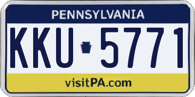 PA license plate KKU5771