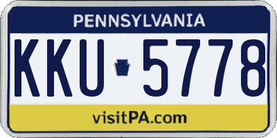 PA license plate KKU5778